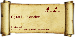 Ajtai Liander névjegykártya